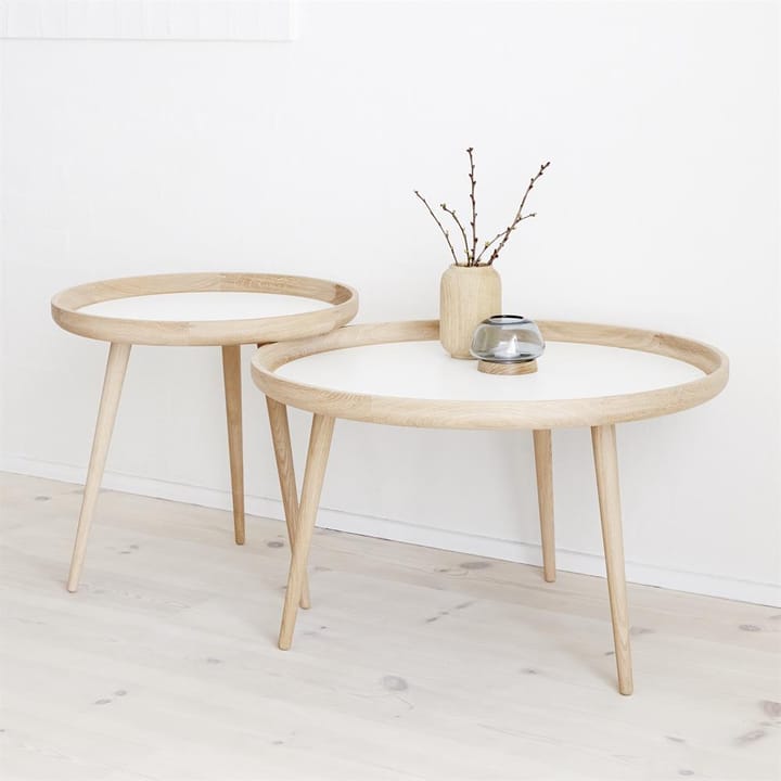 Tisch tafel Ø 49 cm. - eiken-wit - Applicata