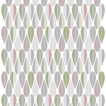 Blader stof - roze-grijs-groen - Arvidssons Textil