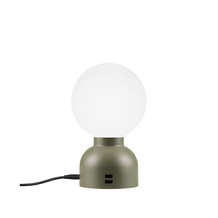 Pluggie tafellamp - poedergroen, opaalglas - Ateljé Lyktan