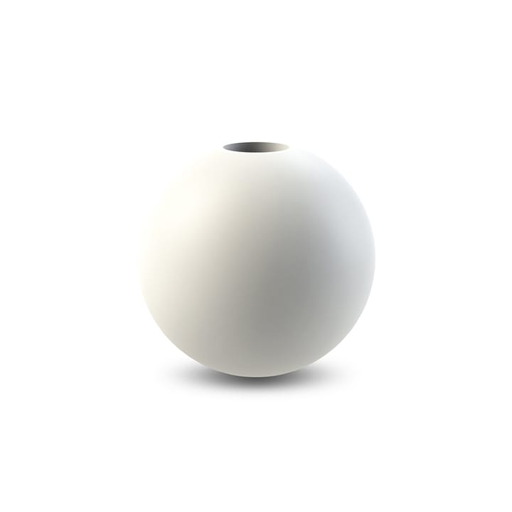 Ball kandelaar 8 cm. - white (wit) - Cooee Design