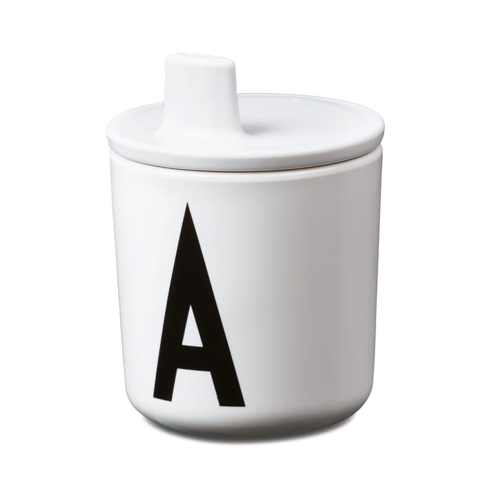 Design Letters drinktuit/deksel voor melamine beker - wit - Design Letters