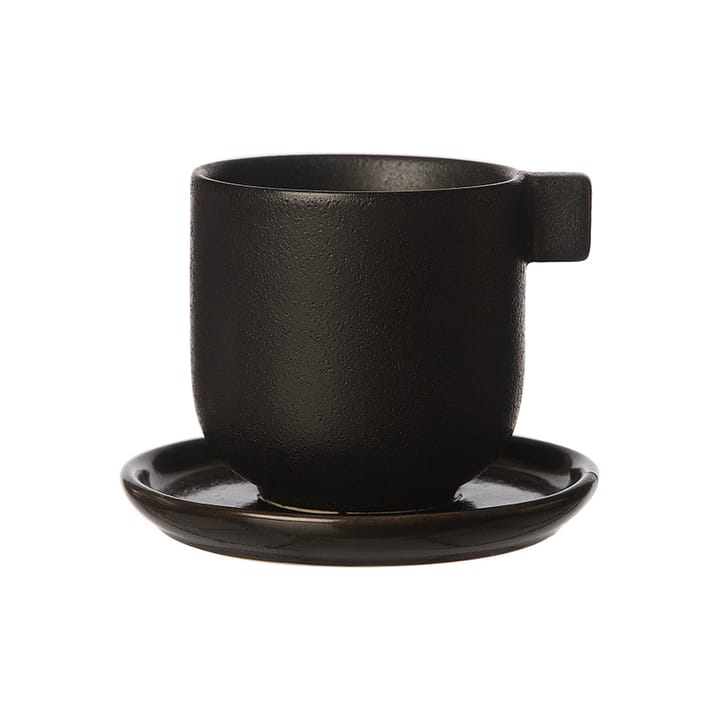 Ernst koffiekop met schotel 8,5 cm - Zwart - ERNST