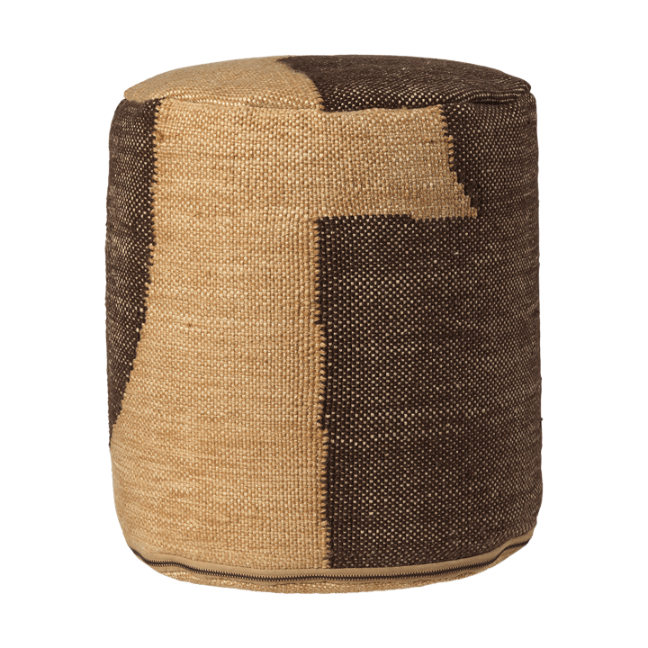 Forene cylinder pouf zitpoef Ø38x42 cm - Tan-Chocolate - Ferm LIVING