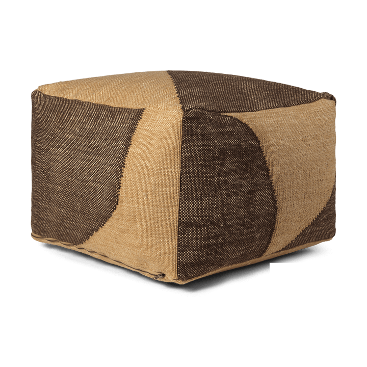 Forene square pouf zitpoef 60x60x40 cm - Tan-Chocolate - Ferm LIVING