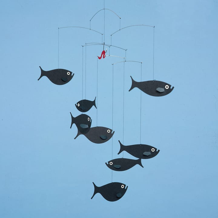 School van vis mobiel - zwart - Flensted Mobiles