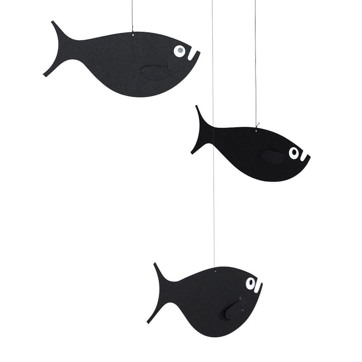 School van vis mobiel - zwart - Flensted Mobiles