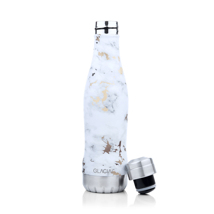 Glacial waterfles 400 ml - White golden marble - Glacial