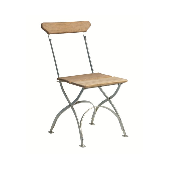 Bryggeri stoel - Teak-verzinkt frame - Grythyttan Stålmöbler