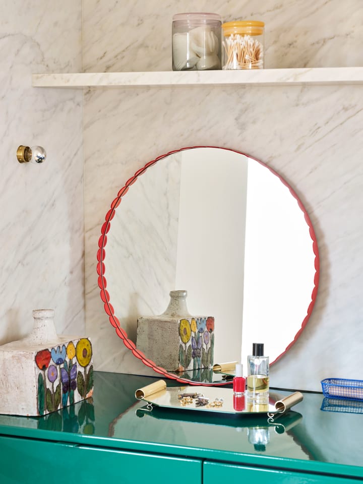 Arcs Mirror spiegel �Ø60 cm - Red - HAY