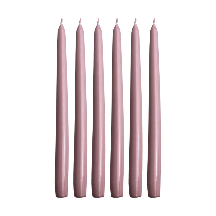 Herrgårdsljus kaarsen 30 cm 6-pack - Roze Metallic - Hilke Collection