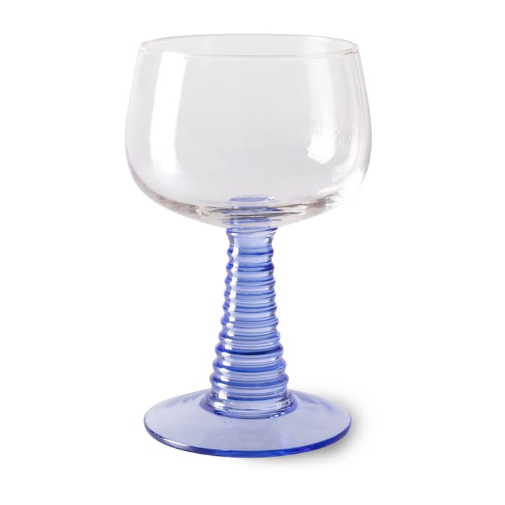 Swirl wijnglas hoog - Blue - HKliving