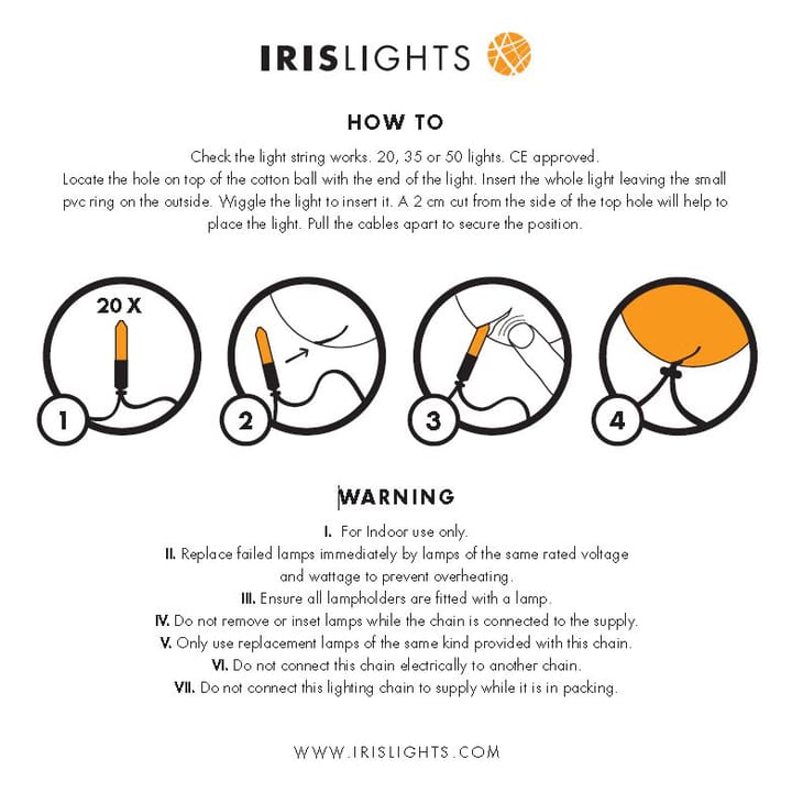 Iris lights moonlight - 20 bollen - Irislights