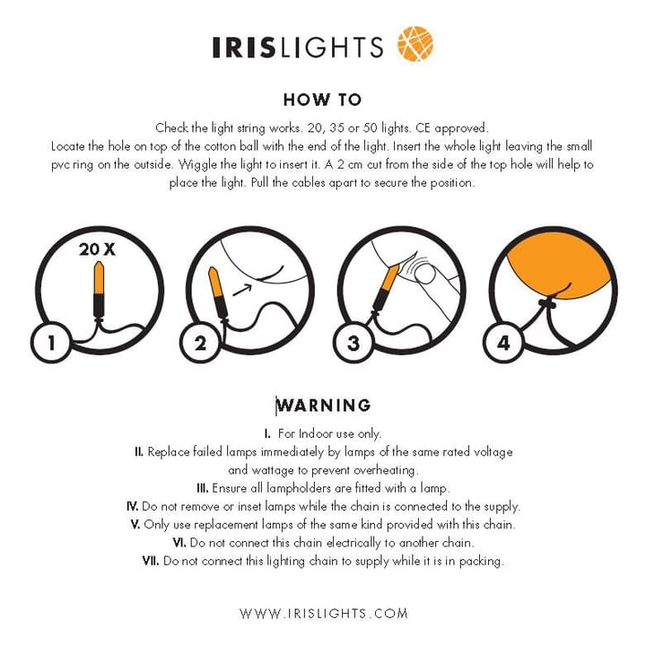 Irislights Morning mist - 20 ballen - Irislights