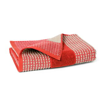 Check handdoek 70x140 cm - Rood-zand - Juna
