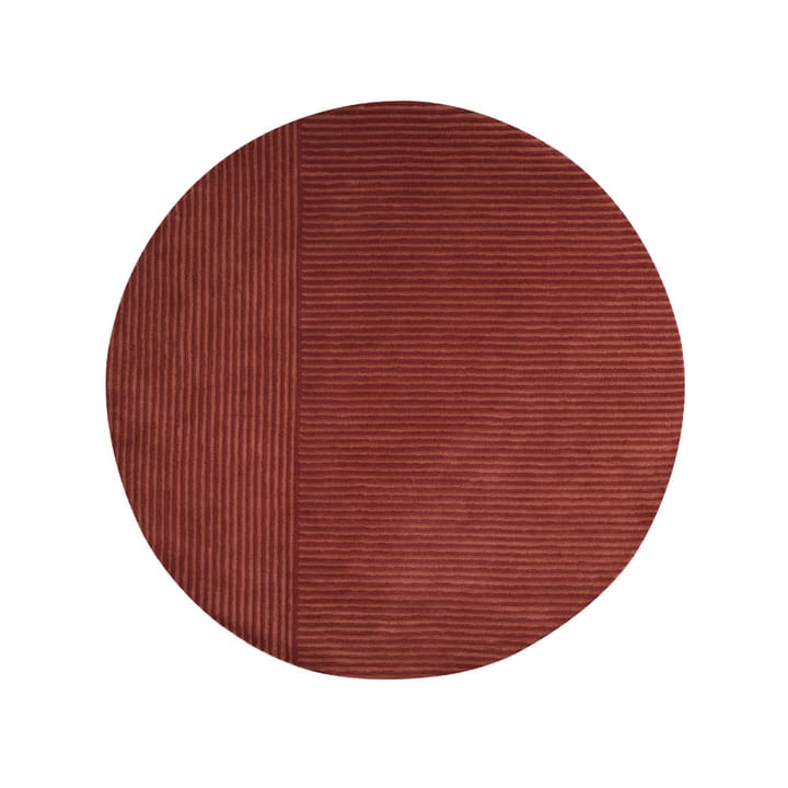 Dunes Straight vloerkleed rond - dusty red, 220 cm - Kateha