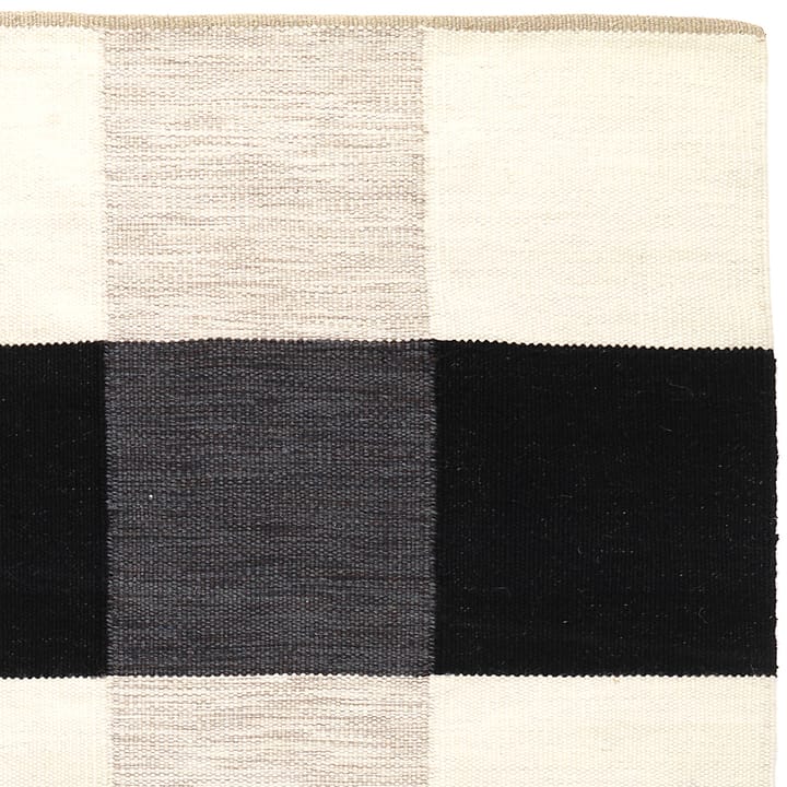 Night and Day handgeweven tapijt 170x240 cm - zwart & wit - Kateha