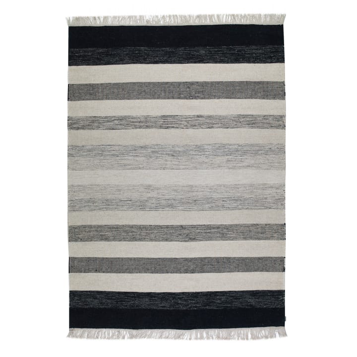 Tofta wave vloerkleed 170 x 240 cm - Wit-zwart - Kateha