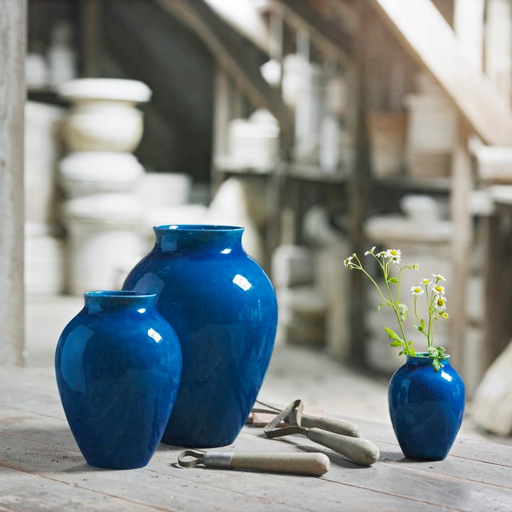 Knabstrup vaas 20 cm - donkerblauw - Knabstrup Keramik