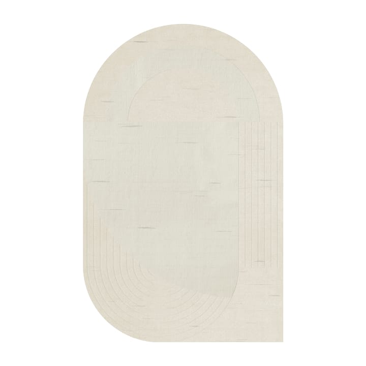 Circular wollen vloerkleed 180x270 cm - Bone white - Layered