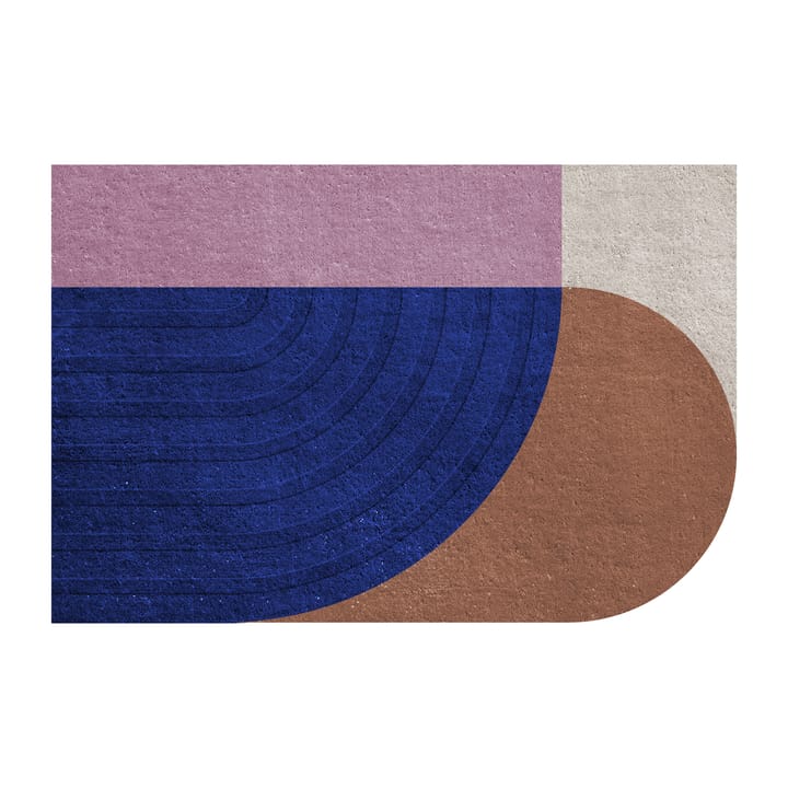 Follow The Trace deurmat - Blue, 80x120 cm - Layered
