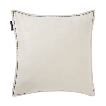 Logo Embroidered Linen/Cotton kussenhoes 50x50 cm - White - Lexington