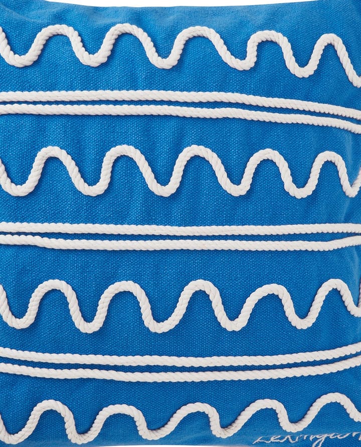 Rope Wave Cotton Canvas  kussenhoes 50x50 cm - Blue - Lexington