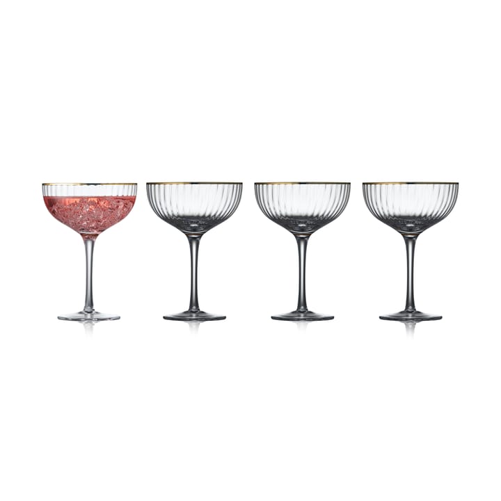 Palermo Gold cocktailglas 31,5 cl 4-pack - Transparant-goud - Lyngby Glas