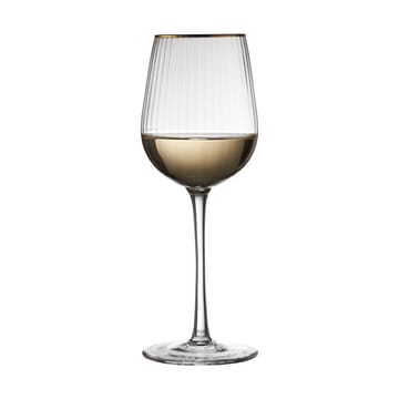 Palermo Gold wittewijnglas 30 cl 4-pack - Transparant-goud - Lyngby Glas