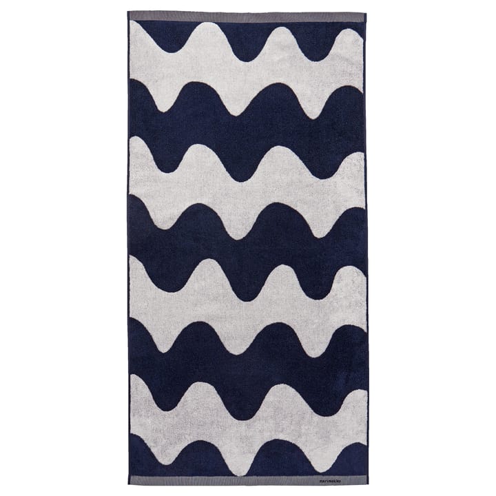 Lokki handdoek donkerblauw-wit - 70x140 cm - Marimekko