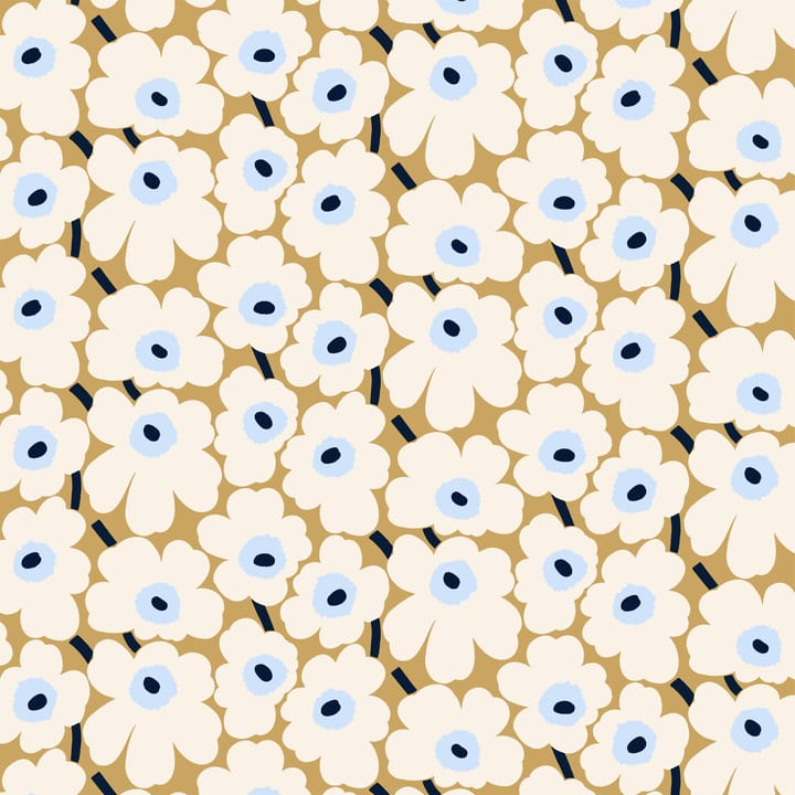 Pieni Unikko stof kartoen - beige-gebroken wit-blauw - Marimekko