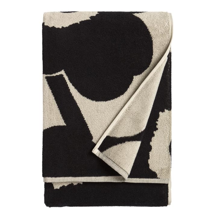 Unikko handdoek zwart-zand - badhanddoek - Marimekko