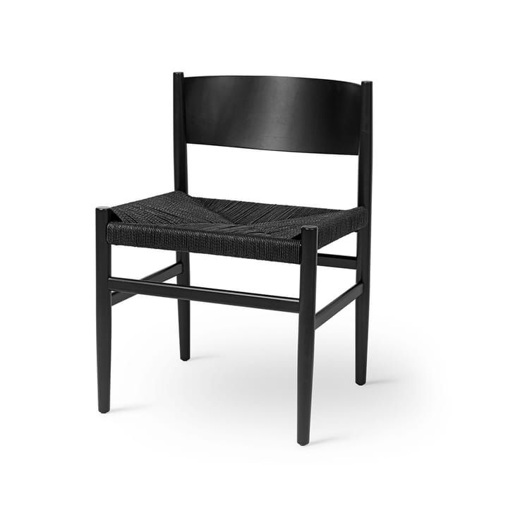 Nestor stoel - beukenhout zwartgebeitst, zwarte zitting - Mater
