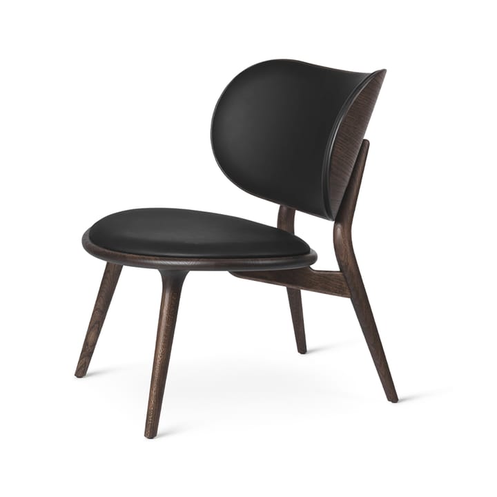 The Lounge Chair loungestoel - leer black, sirka grey onderstel - Mater