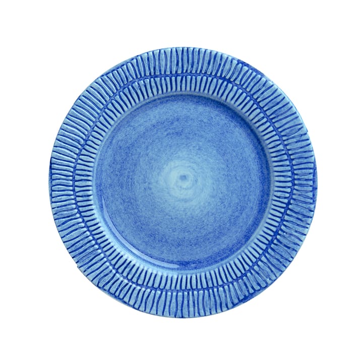 Stripes bord Ø21 cm - Lichtblauw - Mateus