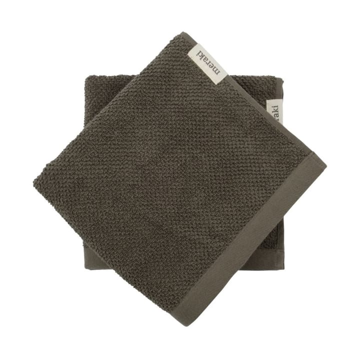Solid handdoek 50x100 cm 2-pack - Army - Meraki