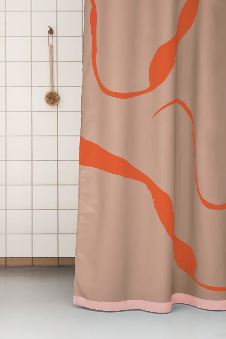 Nova Arte douchegordijn 150x200 cm - Latte-orange - Mette Ditmer