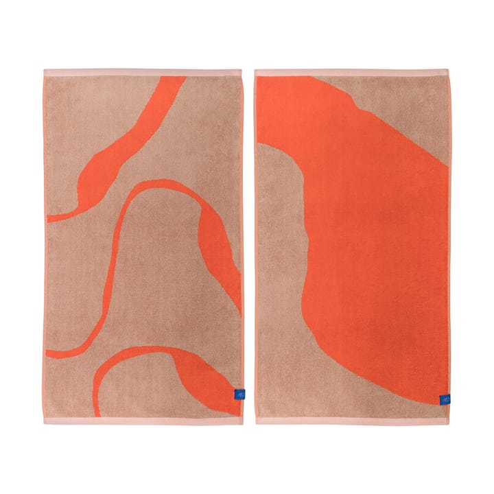 Nova Arte handdoek 50x90 cm 2-pack - Latte-orange - Mette Ditmer