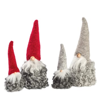 Kerstman wol groot - grijze muts met baard - Monikas Väv & Konst