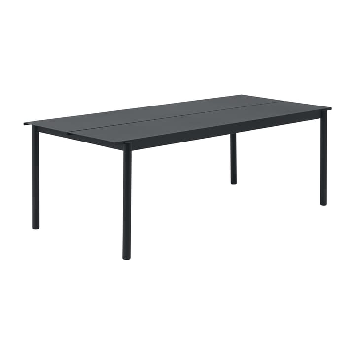 Linear steel table tafel 220x90 cm - Black (RAL 7021) - Muuto
