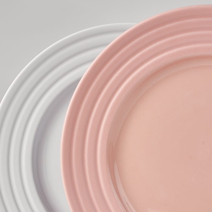 Lines klein bord Ø 21 cm 6-pack - roze - NJRD