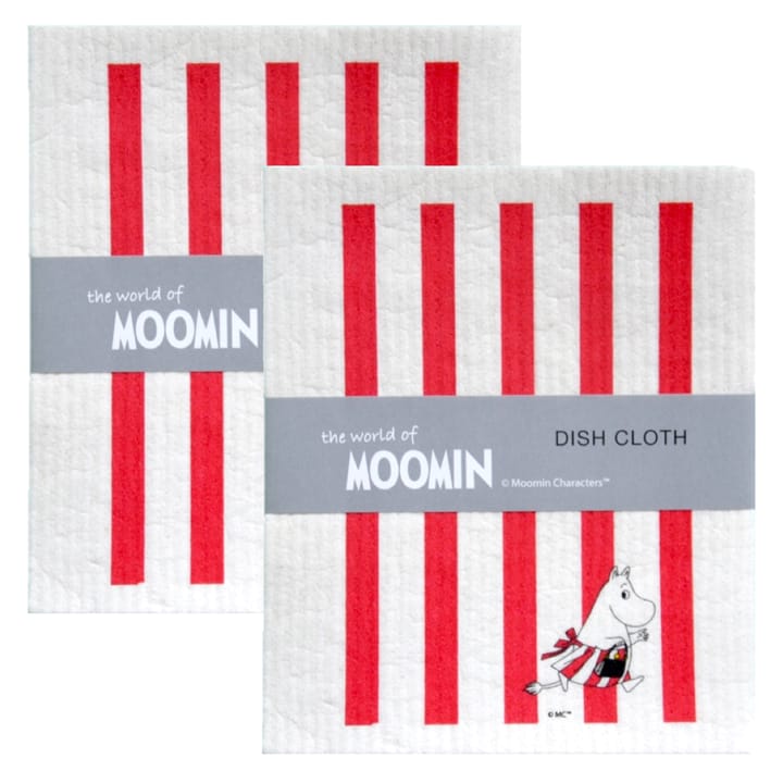 Moominmamma vaatdoek 2-pack - rood - Opto Design