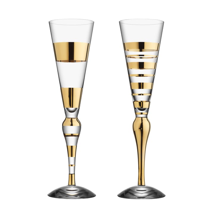 Clown Gold champagneglas 2-pack - 20 cl. - Orrefors