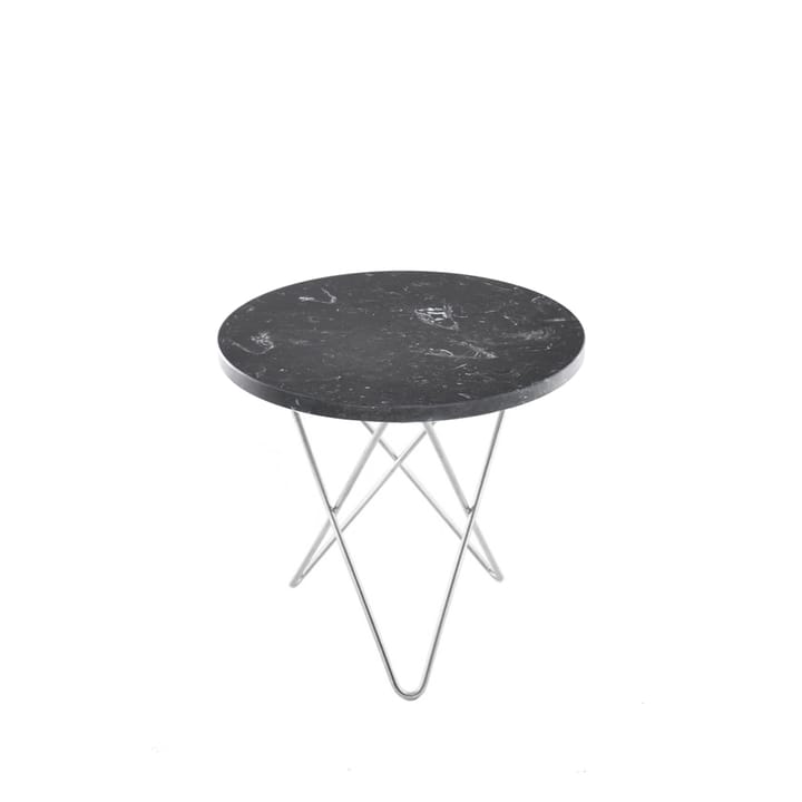 Mini O Table salontafel - marmer marquina, roestvrij onderstel - OX Denmarq