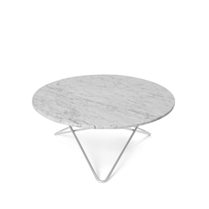 O Table salontafel - wit marmer, roestvrij onderstel - OX Denmarq