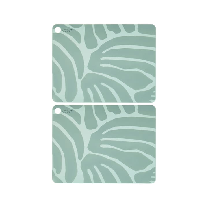 Oyoy placemats met print 2-pack - roa pale mint - OYOY