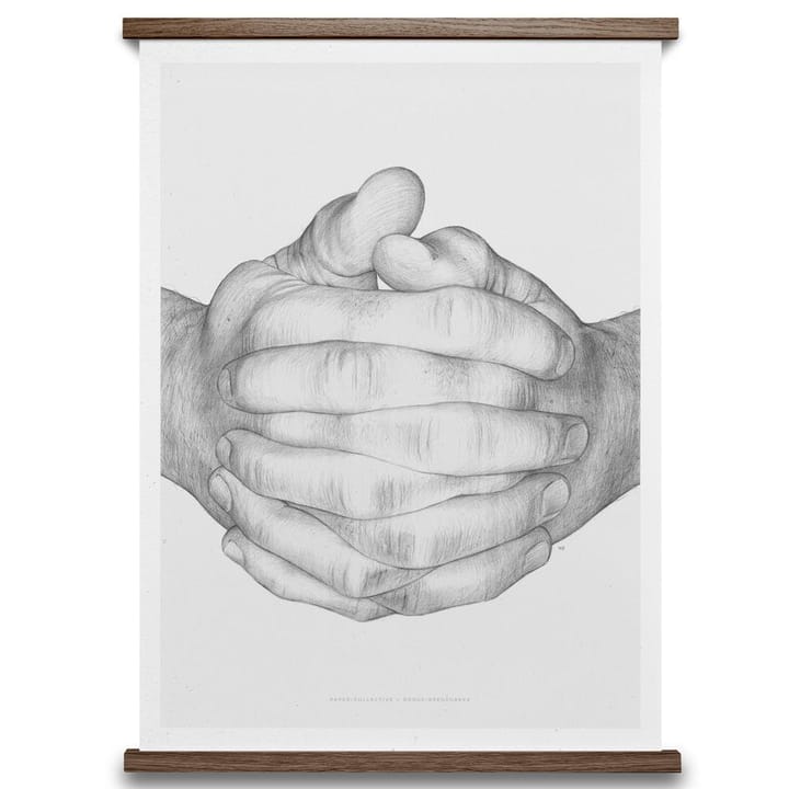 Folded hands poster - 50 x 70 cm. - Paper Collective