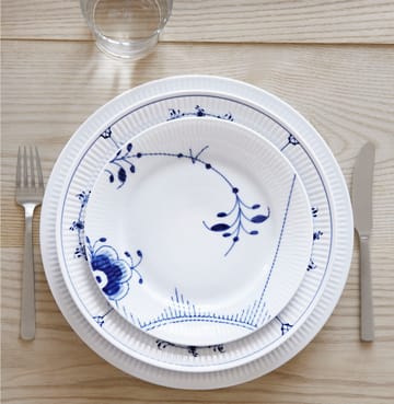 Blue Fluted Plain bord - Ø 25 cm - Royal Copenhagen