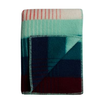 Åsmund gradient deken 135x200 cm - Red-turquoise - Røros Tweed