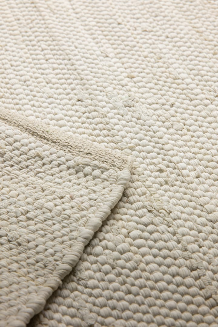 Cotton vloerkleed 75 x 300 cm. - desert white (wit) - Rug Solid