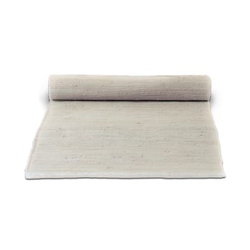 Cotton vloerkleed 75 x 300 cm. - desert white (wit) - Rug Solid